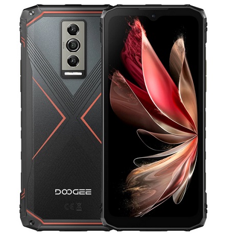 DOOGEE Blade10 Pro 16GB 256GB 50MP 6.56 inch 90Hz IPS Android 14 NFC 5150mAh Unisoc T606 Octa Core IP68 IP69K Waterproof 4G Rugged Smartphone, Black & Red