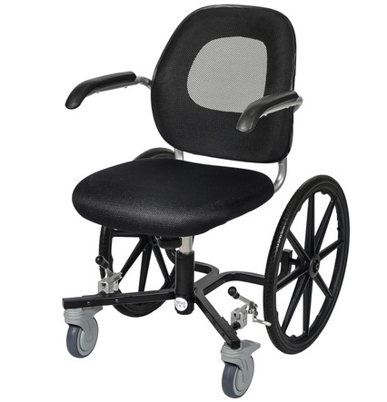 FLUX Slim Daily Indoor Wheelchairs for Adults (Standard) -Line Narrow Wheelchair for Limited Spaces – 250 lbs Weight Capacity Adjustable Wheelchair – 18”-21” Seat Height Office, House Wheelchair