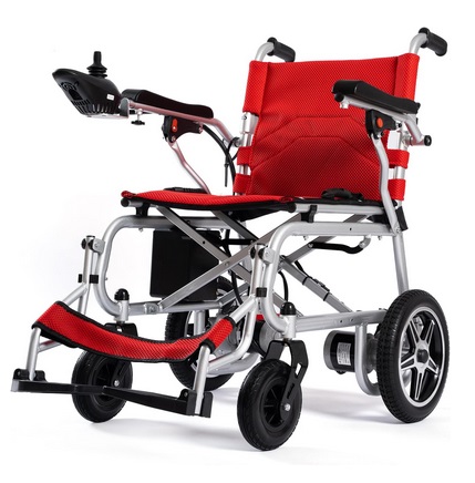 Culver Artemis Pro Lightweight Foldable Electric Wheelchairs for Seniors - 2x250W Motor Power Wheelchair - Travel/User Friendly Long Range Electric Wheelchair, Red