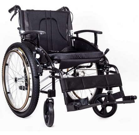 Elite Care Voyager self Propel Outdoor All Terrain Wheelchair - choice of sizes and colors (Black, 18\