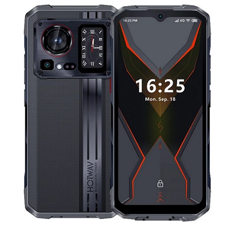 HOTWAV Cyber 15 200MP Camera Dual Display 6.6 inch FHD+ 120Hz 2K 24GB 256GB 6280mAh NFC Helio G99 Octa Core IP68 IP69K Waterproof 4G Rugged Smartphone - Black