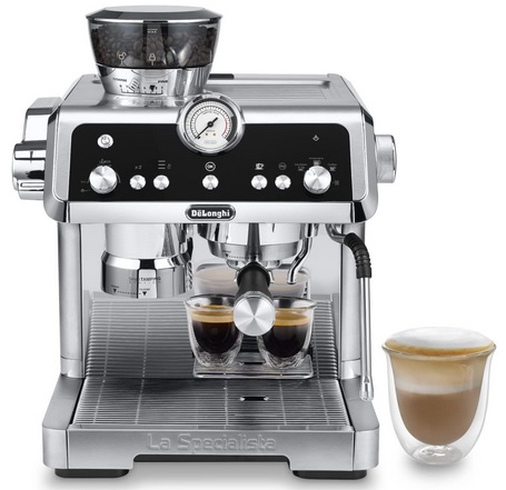 De\'Longhi Specialista Prestigio, Barista Pump Espresso Machine, Bean To Cup Coffee And Cappuccino Maker, EC9355.M, Metal - Silver