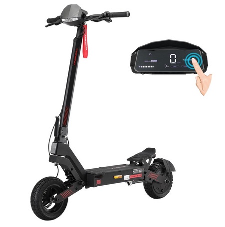 TEEWING GT2 Electric Scooter 10.5 Inch Off-Road Vacuum Tires Max 28 Miles and 31 Mph Speed Power by 1200W Motor, Foldable Electric Scooter for Adults