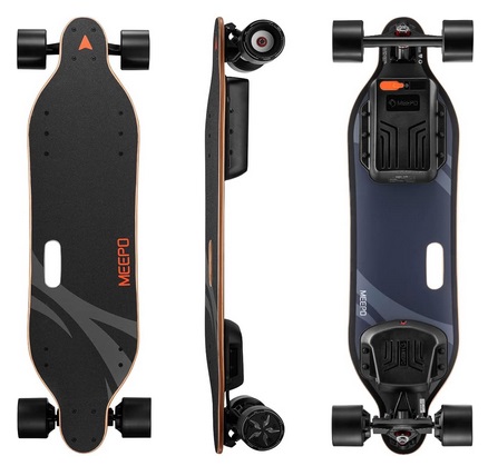 MEEPO V3S Electric Skateboard with Remote, Top Speed Up to 29 Mph, 4 Speed Smooth Braking, Easy Carry Handle Design, Suitable for Adults & Teens Beginners