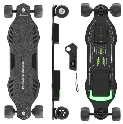 isinwheel V8 Electric Skateboard with Remote, 1200W Brushless Motor, 30 Mph Top Speed, Electric Longboard for Adults & Teens