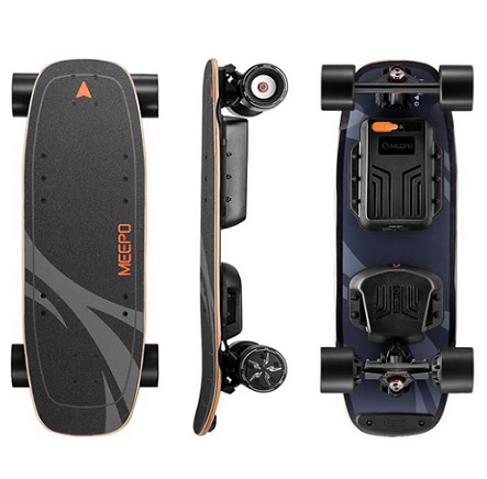 Meepo MINI 3S Electric Skateboard with Remote, 28 MPH Top Speed, 17 Miles Range, 330 Pounds Max Load, Maple Cruiser for Adults and Teens