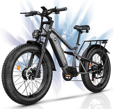 HiKNiGHT H6 Electric Bike for Adults, Peak 3000W Dual Motor, up to 35-38 MPH and 90 Miles Range, 1196Wh Battery, 26\