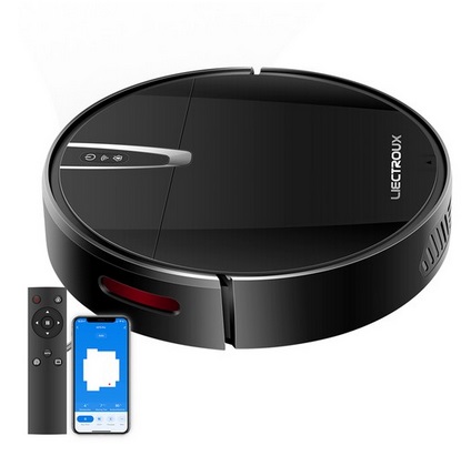 Liectroux V3S Pro Robot Vacuum Cleaner, 4000Pa Suction, Dry Wet Mopping, 2D Map Navigation, with Memory, WiFi App Voice Control