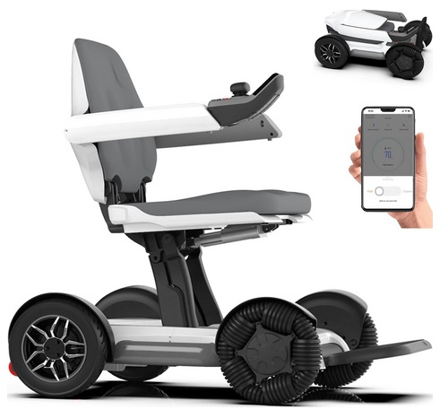 ROBOOTER X40 Intelligent Electric Powered Wheelchair Device, Automatic Folding, Remote Controlled, Smart, Compact Heavy Duty Mobile, Powerful Dual Motor, Foldable Portable Motorized Mobility Scooter