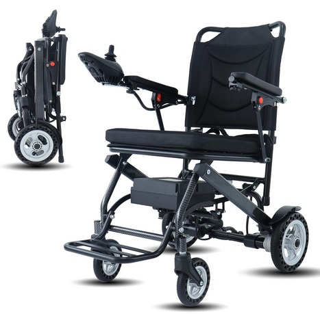 COYE Electric Wheelchair (only 27 lbs) Ultra Light Portable Folding Transport - Travel Size - Airline Approved