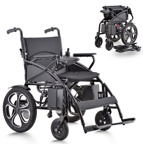 Klano KL10 All Terrain Foldable Electric Wheelchairs for Adults - Heavy Duty - Powerful 500W Motor Motorized Power Wheelchairs - Supports up to 300 lbs - Weight 70 lbs