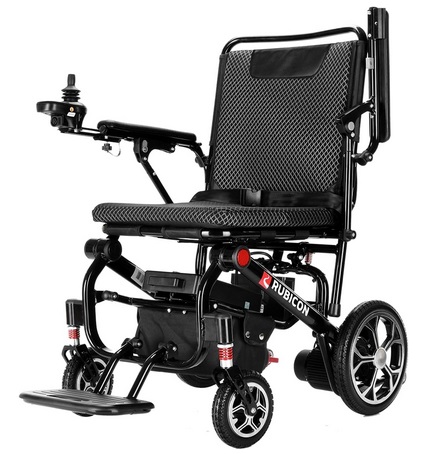 Rubicon DX7 Super Lightweight Electric Wheelchairs - Easy to Use - 500W Motor Power - 12 mi Cruise Range - Detachable Battery 10AH (500W Motor Power with Bluetooth Remote)