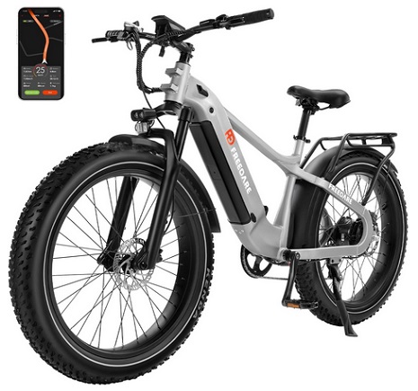 FD FREEDARE Saiga Electric Bike Adults 750W BAFANG Motor,GPS Smart App Control,28MPH Ebike,48V 20Ah Samsung Battery 90Miles Torque Sensor Electric Bicycle,26\