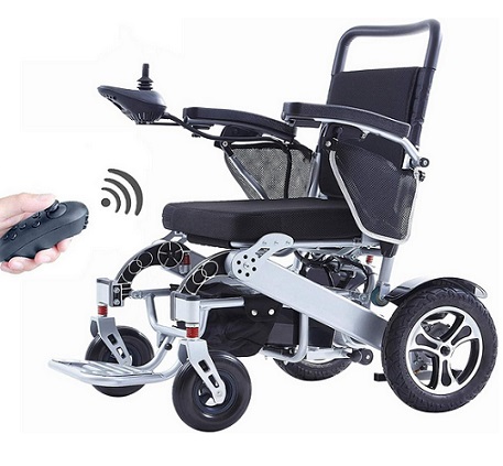 LAOHU Electric wheelchair, 250W dual motor lithium battery, from 12 to folding function, adjustable 6-gear resistance mileage of 12km,Manual folding [Energy Class A]