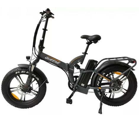 Queene Folding Electric Bike 20in Fat Tire 750W Motor 48V 13AH Lithium Battery Ebike Bicycle