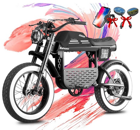 eAhora FT-01 Peak 1700W【2024 New】 Electric Bike for Adults 58KM/H,30Ah Long Range Ebike Removable Battery,20\