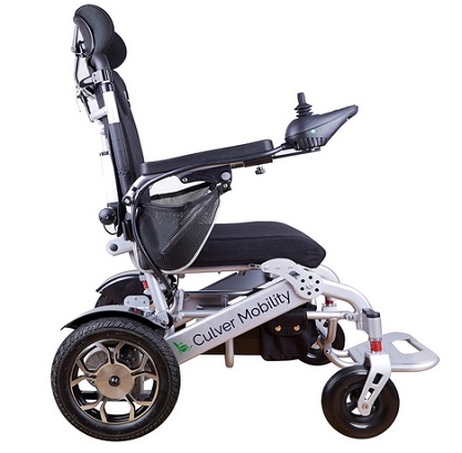 Culver Mobility SHAWK Reclining Foldable Lightweight Electric Wheelchair 500W Motor330 lbs 13 miles-Black