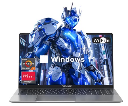 ACEMAGIC AX16 Pro Laptop Computer AMD Ryzen 7 5700U Gaming Laptop 16GB DDR4 512GB M.2 2280 NVMe SSD Windows Laptop Office Laptops Home Laptops Windows11 16.1-inch IPS FHD WIFI6 BT5.2 HDMI Type-C USB3.2