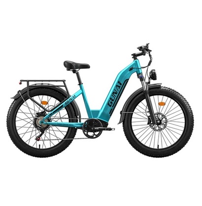 GUNAI-V Electric Bike, 1000W Motor, 48V 21Ah Battery, 26*4.0 Inch Fat Tires, 50km/h Max Speed, 70km Range, Dual Hydraulic Disc Brakes, Shimano 7 Speed, LCD Display eBIKE