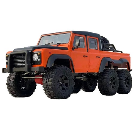 AUSTARHOBBY AXX6 RTR 6X6 1/10 2.4G 6WD RC Car for Land Rover for Defender Rock Crawler Off-Road Climbing Truck LED Light Metal Gears Vehicles Models Toys - Orange