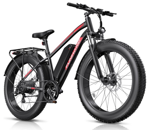 Funhang Electric Bike for Adults, 1000W Peak Ebike, 25MPH 60Miles Electric Mountain Bike, 26\