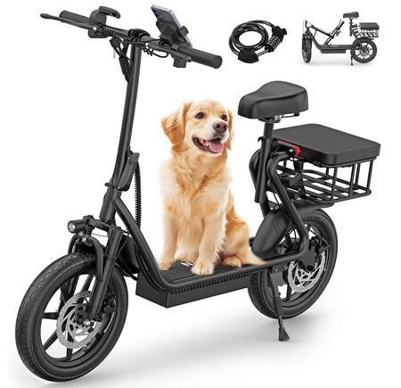 NAVIC T1 PRO Electric Scooter Adults,Electric Scooter with Seat,Max 62 Miles Ranges,Top Speed 22 mph,750W Peak Motor,Adult Electric Scooter for Pets,Cargo with Back Basket