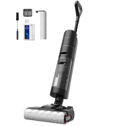 dreame H13 Pro Wet Dry Vacuum Cleaner, Smart Floor Cleaner Vacuum Mop for Hard Floors, 140°F Brush Wash, Hot Air & Dual Rotation Self-Cleaning, GlideWheel Power System, Great for Sticky Messes