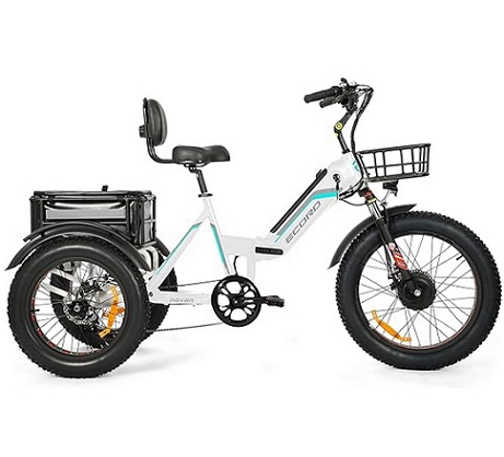 ECORD ROVER PRO Electric Tricycle 500w Motor 48V/10.4Ah Electric Trike