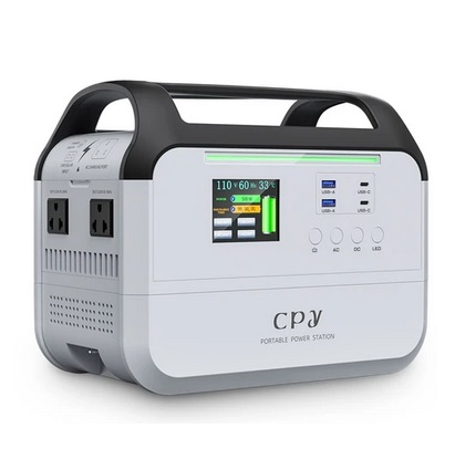 CPY 800 Mini Portable Power Station 288Wh Battery 1600W Peak Power, 6 Outputs, Charge to 80% in 1 Hour, Detachable Function