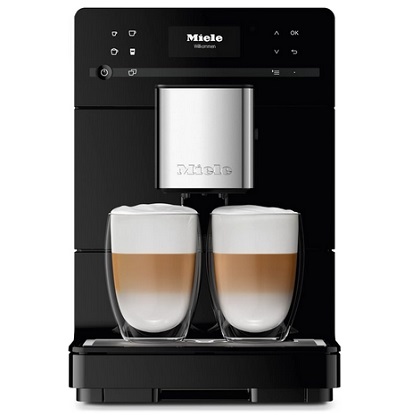 Miele CM 5310 Silence Automatic Coffee Maker - With OneTouch for Two, AromaticSystem, coffee pot, cleaning programs and more, in Obsidian Black