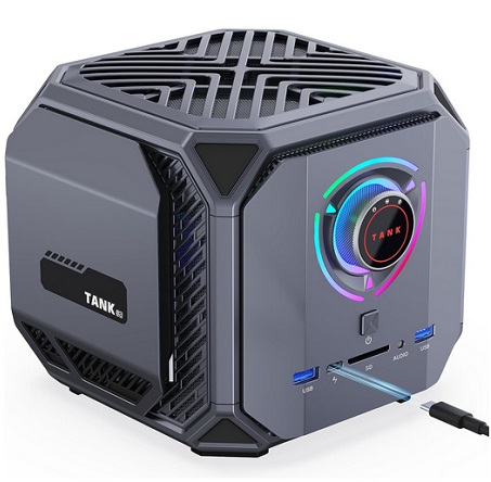 ACEMAGIC Tank03 DIY Gaming PC i7 12700H(14C/20T, up to 4.7GHz) Mini Desktop, RTX 3060, 16GB DDR5 & 1TB PCle3.0x4 SSD/8K 4-Screen/WiFi6/BT5.2/DP1.4/USB 4 Gaming Computer