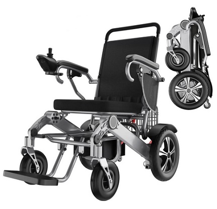 HVREGHY EWS25 25 Miles Electric Wheelchair for Adults/Seniors, Lightweight Foldable Portable All Terrain Power Motorized Wheelchair, Security & Comfortable & Designed to Last, Weight Capacity 300lbs