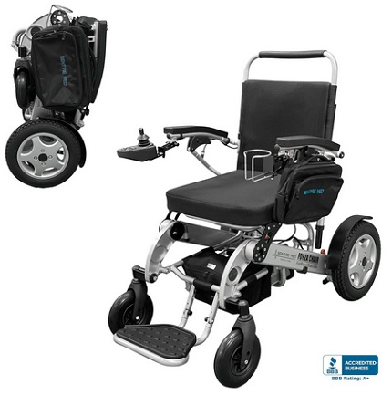 Sentire Med Deluxe Electric Wheelchair,600 W Peak Rapid Power Motor, Dual Battery, Up to 25 Miles - Lightweight Foldable, Compact and Portable - Motorized Mobility for Travel and All Terrain Use 2024