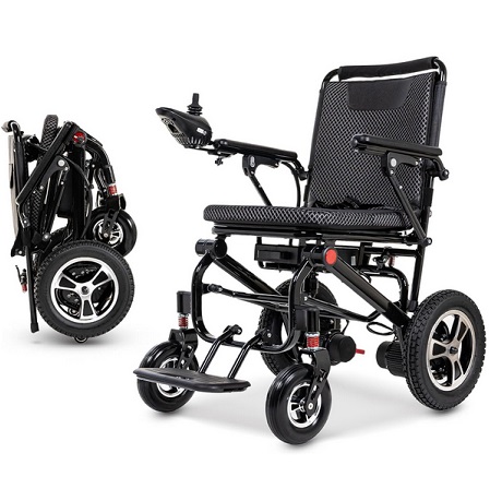 ActiWe WX7000 Electric Wheelchairs for Adults-Only 40 lb- Lightweight Foldable All Terrain Motorized Wheelchair for Adults- Portable Power Wheel Chair for Seniors - Silla de Ruedas Electrica (Black)