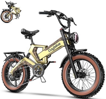 Kebiko K6F Electric Bike for Adults, 2000W Motor, 100Miles & 35MPH,48V25AH Removable Lithium Battery,20\