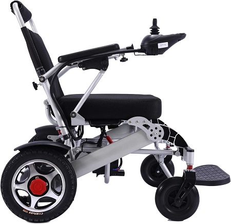 FOLD and Travel 601 Lightweight Electric Wheelchair for Adults Folding Foldable Transport Electric Wheelchair Motorized, Automated Wheelchair FDA Approved Power Wheelchair Scooter