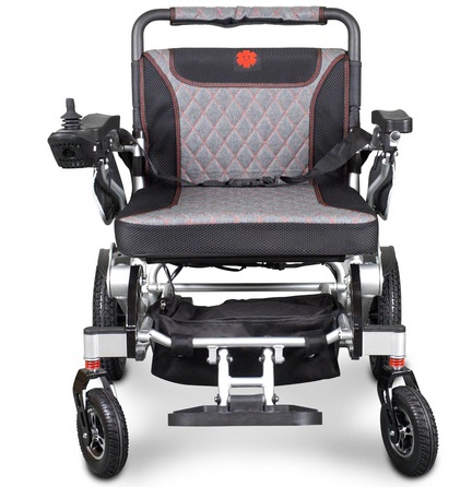 Bangeran Folding Lightweight Electric Wheelchair 60 lbs w/Battery Supports 360 lbs Aircraft Grade Aluminum Alloy Frame Strength New Upgraded w/More Secure and Stable