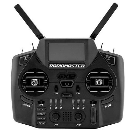 Radiomaster GX12 Dual-Band Dual 1W Gemini Xrossband ExpressLRS ELRS Radio Transmitter with GX01 Fully CNC Aluminum 3D Digital Hall Sensor Gimbals for FPV Racer Drone