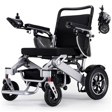 Verpal YL9000 Electric Wheelchair, 25 Miles Longer Range, Foldable Power Wheelchair for Adults Seniors,500W Dual Motors,Compact Motorized Wheelchair All Terrain,Intelligent Folding, Travel Size