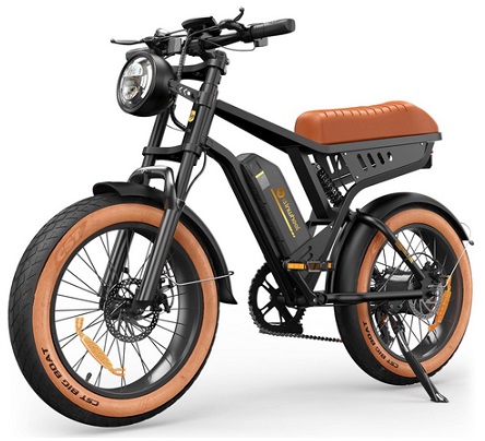 isinwheel R6 Fat Tire Electric Bike for Adults 1500W Motor, 28MPH, Max 75 Miles Electric Motorcycle, Fast Electric Mountain Bike with Shamano 7-Speed, Full Suspension, Turn Headlight, UL2849 Certified