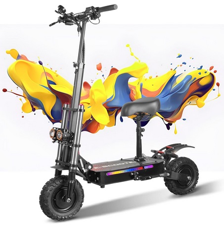 FREEBOY Electric Scooter Adults, Adult Electric Scooter with Seat, 6000W Motor, 50 Mph, 62 Miles Range, 11\