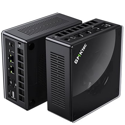 GMKtec Gaming Mini PC K8 Plus AMD Ryzen 7 8845HS(8C/16T, up to 5.1GHz) 32GB DDR5 RAM 1TB SSD, Desktop Computer Preinstalled Windows 11 Pro Dual NIC 2.5G, HDMI 2.1, USB4