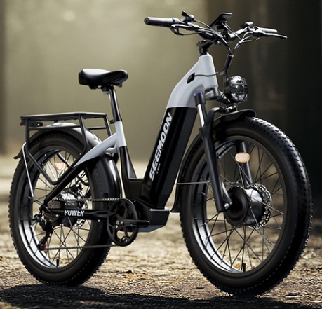 Seemoon Electric Bike, 52V 23Ah Dual Motors Peak 3000W 26\