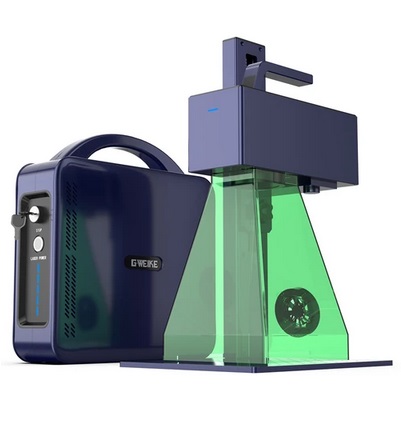 Gweike Cloud G2 MAX 50W Laser Marking Machine, 15000mm/s Speed, 0.001mm Accuracy, 150mm*150mm, 5mm Deep Engraving, 90+ Colors Engrave, GWEIKE Glaser/ LightBurn, Supports Rotary Roller