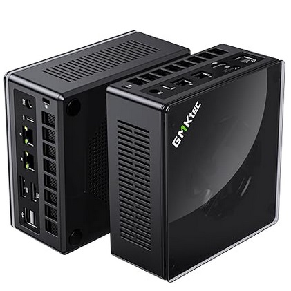 GMKtec Gaming Mini PC K8 Plus AMD Ryzen 7 8845HS(8C/16T, up to 5.1GHz) 64GB DDR5 RAM 1TB SSD, Desktop Computer Preinstalled Windows 11 Pro Dual NIC 2.5G, HDMI 2.1, USB4