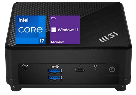 MSI Cubi B0A8 Premium Compact Desktop - 12th Gen Intel i7-1255U Processor, 32GB RAM, 1TB SSD, Wi-Fi 6, Windows 11 Pro, Support 4K@60Hz Triple Display for Home/Office/Gaming