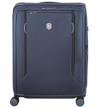 Victorinox Werks Traveler 6.0 Softside Large Case - Travel Luggage with Spinner Wheels - Suitcase with Combination Lock & Laptop Compartment - 104 Liters, Blue