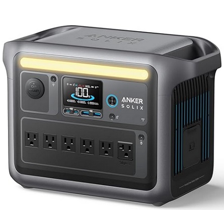 Anker SOLIX C1000 Portable Power Station, 1800W (Peak 2400W) Solar Generator, Full Charge in 58 Min, 1056wh LiFePO4 Battery for Home Backup, Power Outages, and Outdoor Camping (Optional Solar Panel)