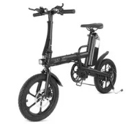 CMSBIKE F16-PLUS 13Ah 250W Black 16 Inches Folding Electric Bicycle 25km/h 80km Mileage Intelligent Variable Speed System - Black