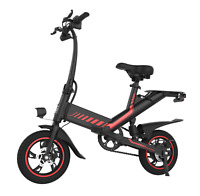 Gyroor C3 Folding Electric Bike 12in 36V 7.5Ah 350W Dual Power eBike Black